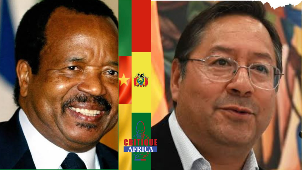 Similarities between Bolivia and Cameroon geopolitical landscape. President Paul Biya. President.  Bolivia's incumbent Luis Arce