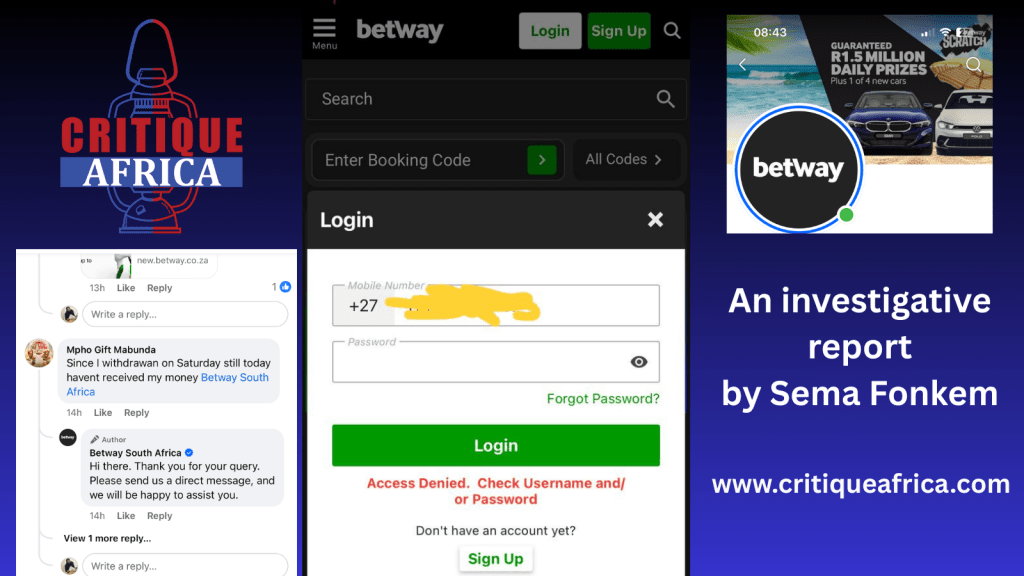 Betway South Africa investigation